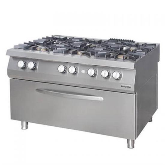 Öztiryakiler Gazlı Büyük Fırınlı 6 lı Kuzine 120x90x85 900 Seri 7865.N1.12908.50 (7865.N1.12908.50)