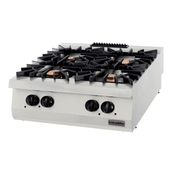 Öztiryakiler Gazlı Set Üstü Dörtlü Ocak 80x90x30 