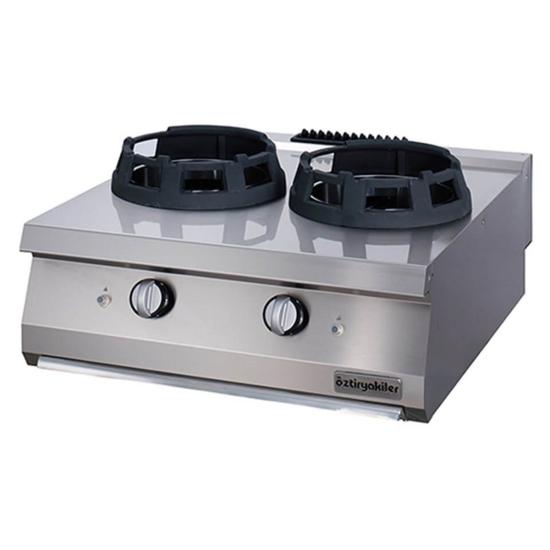 Öztiryakiler Set Üstü İkili Wok Ocak Gazlı 80x70x30 700 Seri 7865.N1.80703.WK (7865.N1.80703.WK)