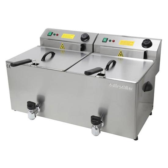 Öztiryakiler Trifaze Elektrikli Fritöz 10+10 Lt 7856.EF10D.S0 (7856.EF10D.S0)