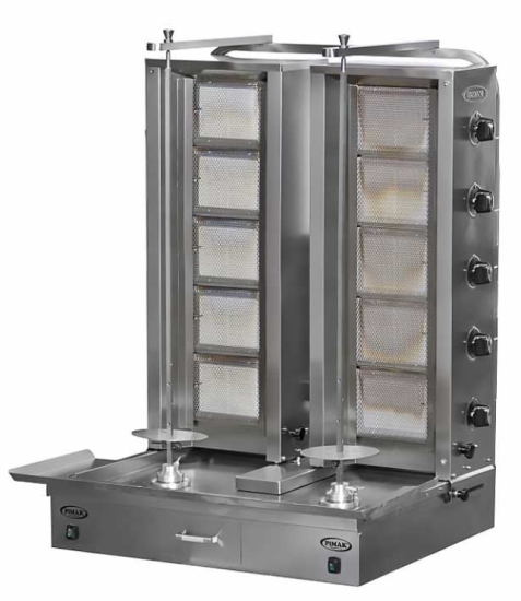 Pimak 2x5 10 lu Döner Ocağı Alttan Motorlu Gazlı LPG Ce Belgeli 85x90x125 cm DO2/M77-5+5 (DO2/M77-5+5)