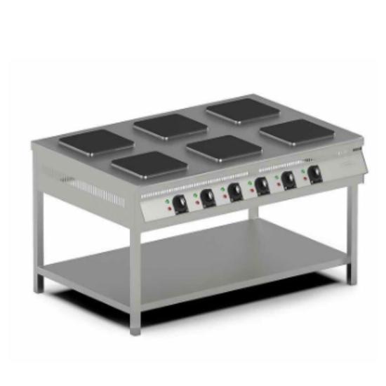 Pimak Elektrikli 6 Gözlü Pleyt Taban Raflı Ayaklı Ocak 150x100x85 MX27-6 (MX27-6)