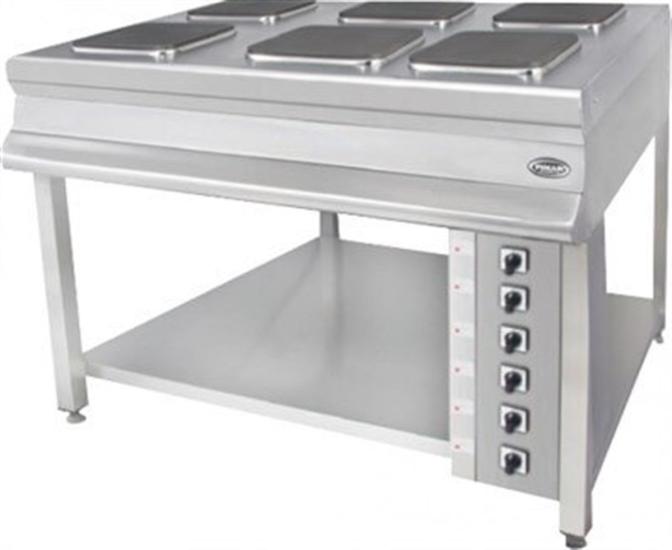 Pimak Elektrikli 8 Gözlü Pleyt Taban Raflı Ayaklı Ocak 200x100x85 cm MX27-8 (MX27-8)