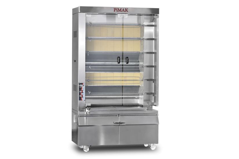 Pimak Piliç Çevirme Makinesi Kollu Model Gazlı 30 Piliç Kapasiteli PI6/M16KB (PI6/M16KB)