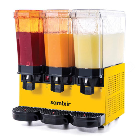Samixir Triple Klasik Soğuk İçecek Dispenseri Fıskiyeli 20+20+20 Litre Sarı 60.SSSY (60.SSSY)