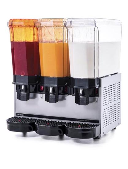 Samixir Klasik Triple Soğuk İçecek Dispenseri Fıskiyeli ve Karıştırıcılı 20+20+20 Lt Inox 60.SMMI (60.SMMI)
