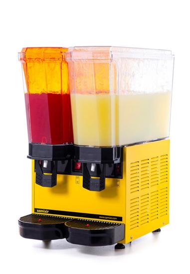 Samixir Klasik Twin Soğuk İçecek Dispenseri Fıskiyeli 20+20 Litre Sarı 40.SSY (40.SSY)