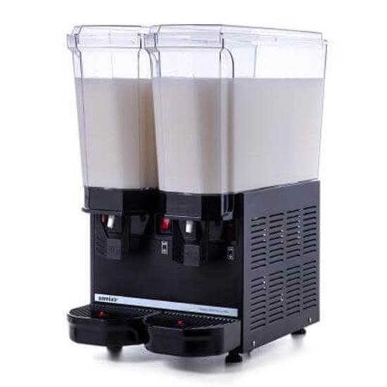 Samixir Klasik Twin Soğuk İçecek Dispenseri Karıştırıcılı 20+20 Litre Siyah 40.MMB (40.MMB)
