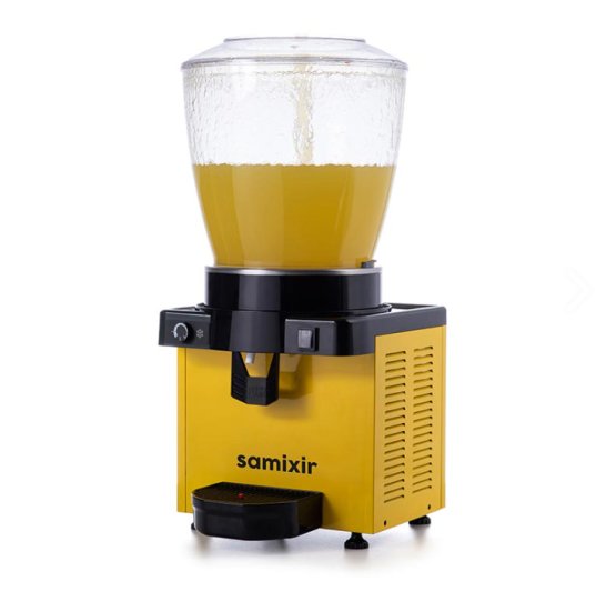 Samixir Panaromik Analog Soğuk İçecek Dispenseri Fıskiyeli 22 Litre Sarı S22.AY (S22.AY)