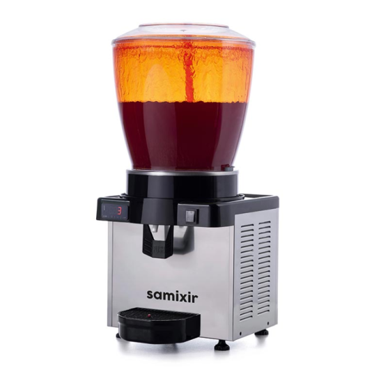 Samixir Panaromik Dijital Soğuk İçecek Dispenseri Fıskiyeli 22 Litre Inox S22.DI (S22.DI)