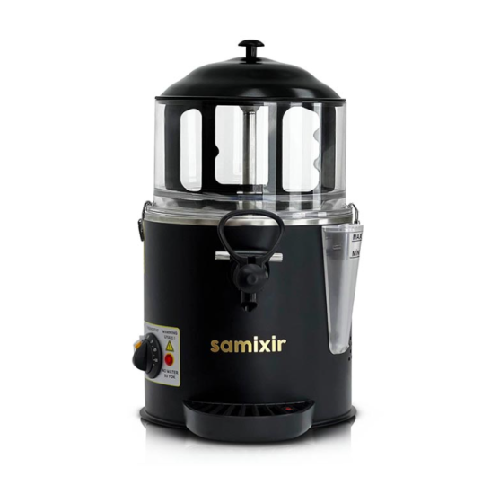 Samixir Panoramik Sıcak Çikolata ve Sahlep Makinesi 5 Litre Siyah SC05B (SC05.B)