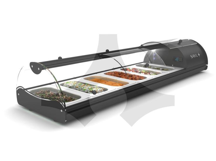 Sayl Self Servis Tapas Soğuk Teşhir Dolabı 8 GN 1/3 Kapasiteli 178x39x24 Cm S8N (Self Servis Tapas-S8N)