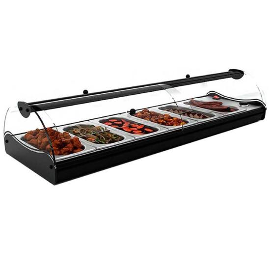 Sayl Self Servis Bano Maria Sıcak Teşhir Dolabı 4 GN 1/3 Kapasiteli Ledli 84x39x24 Cm CSS4L (Self Servis Bano Maria-CSS4L)