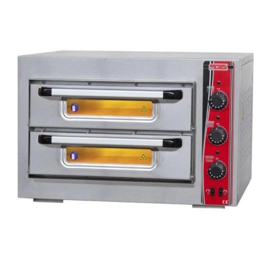 SGS PO 5050 DE 25 cm x 4+4 Pizza Kapasiteli Çift Katlı Pizza Fırını, Elektrikli-promutfakta