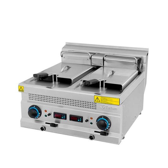 Turhan Çelik Elektrikli Fritöz 8+8 Litre Çiftli Dijital 60x63x30 cm TC.6FED600 (TC.6FED600)