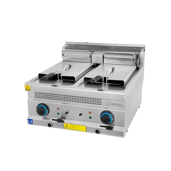 Turhan Çelik Elektrikli Fritöz 8+8 Litre 60x60x30 cm TC.6FE600 (TC.6FE600)