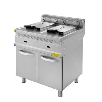 Turhan Çelik Gazlı Fritöz 15+15 Litre Alt Dolaplı 80x70x30 cm TC.7FG800 (TC.7FG800)