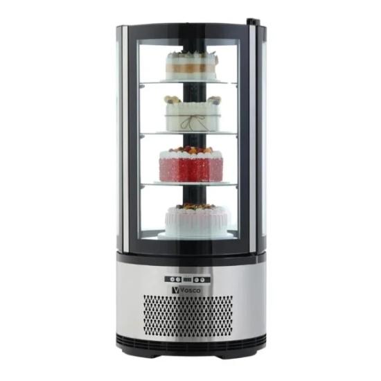 Vosco VFT-100R Dikey Yuvarlak Pasta Teşhir Dolabı, 100 Litre-promutfakta
