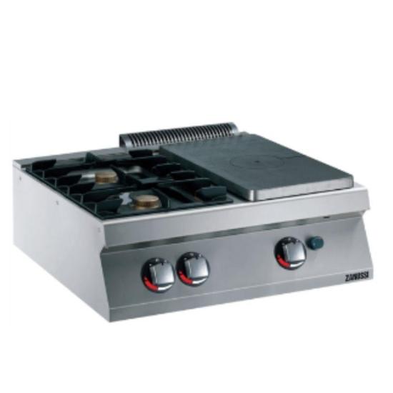 Zanussi 2 Açık Ateşli + 1/2 Kapalı Set Üstü Ocak Gazlı 80x70x25 cm 372011 (372011)