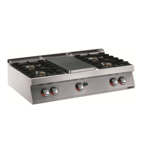 Zanussi 4 Açık Ateşli + 1/2 Kapalı Set Üstü Ocak 120x70x25 cm Gazlı 372012 (372012)