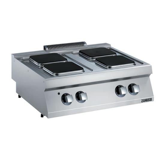 Zanussi 4’lü Kare Pleyt Set Üstü Ocak 80x70x25 cm Elektrikli 372017 (372017)