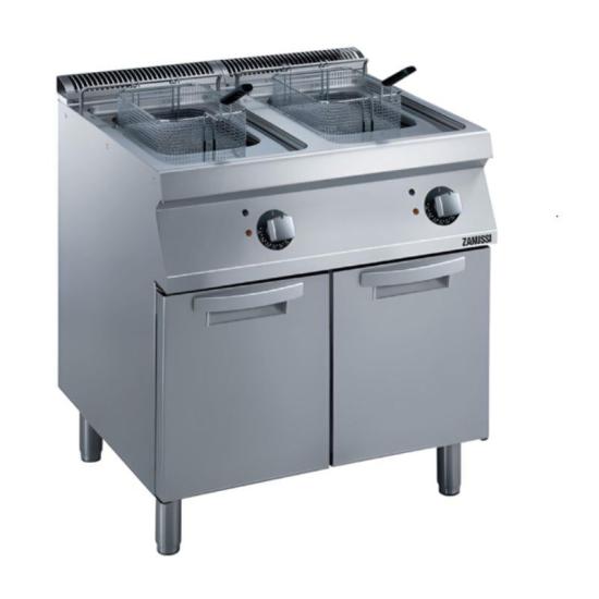 Zanussi Dolaplı 15+15 Litre Endüstriyel Fritöz Elektrikli 80x70x85 cm 372082 (372082)