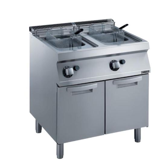 Zanussi Dolaplı 7+7 Litre Endüstriyel Fritöz Gazlı 80x70x85 cm 372069 (372069)