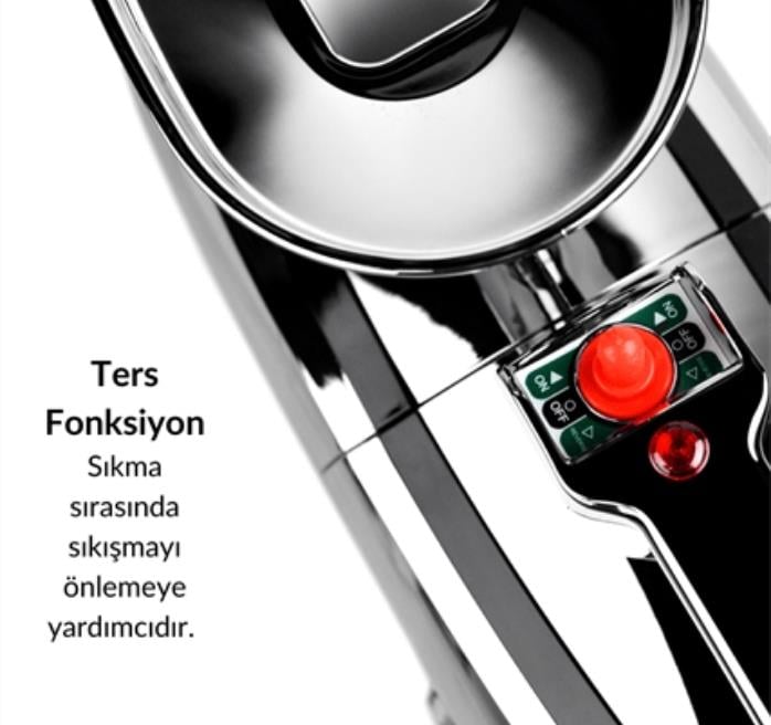 Tribest Soğuk Sıkım Meyve Ve Sebze Sıkacağı Greenstar Elite GSE-5050-F-Krom (GSE-5050-F-Krom)