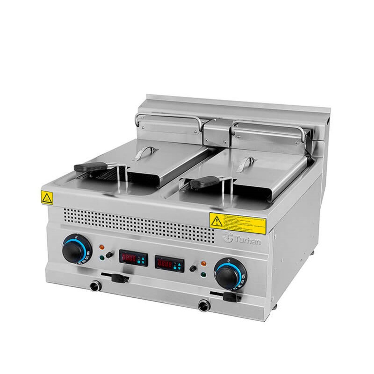 Turhan Çelik Elektrikli Fritöz 8+8 Litre Çiftli Dijital 60x63x30 cm TC.6FED600 (TC.6FED600)