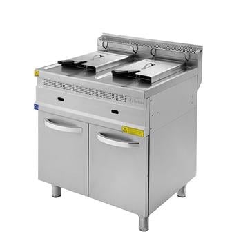 Turhan Çelik Gazlı Fritöz 15+15 Litre Alt Dolaplı 80x70x30 cm TC.7FG800 (TC.7FG800)