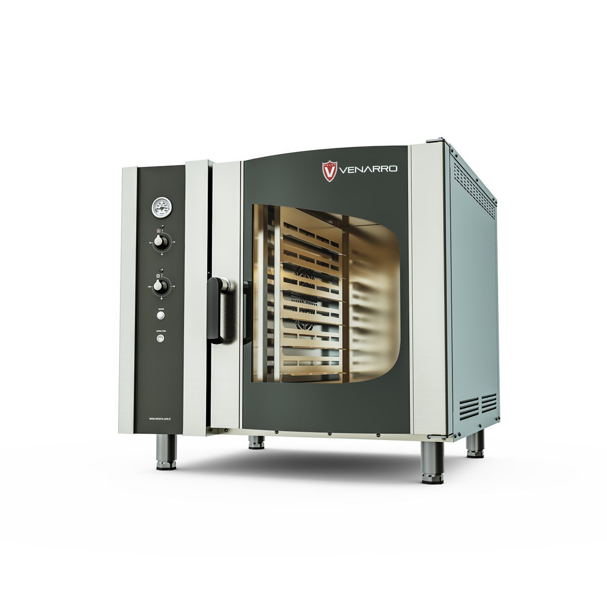 Venarro 6 Tepsili Patisserie Fırın Buharlı Manuel Gazlı DGF-P6 (DGF-P6)