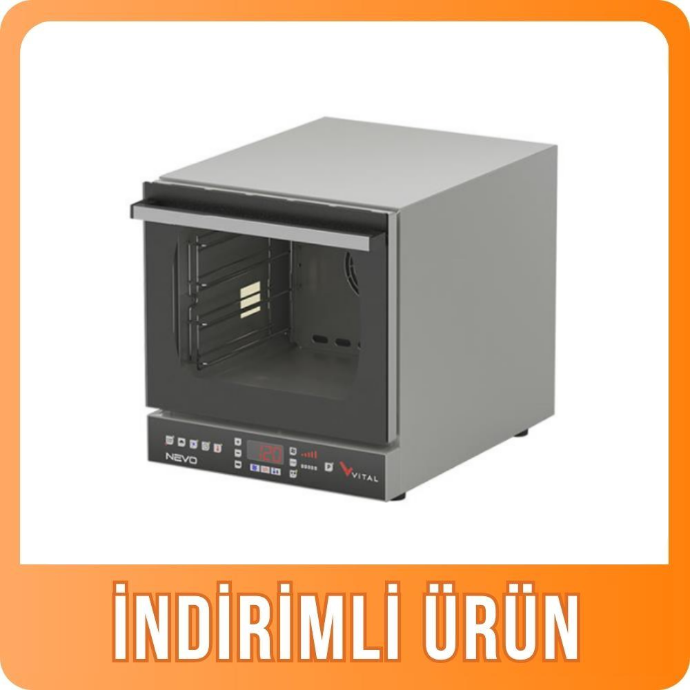 Vital 4 Tepsili Konveksiyonlu Patisserie Fırın Dijital Elektrikli 4xGN2/3 NEVO-02E (NEVO-02E)