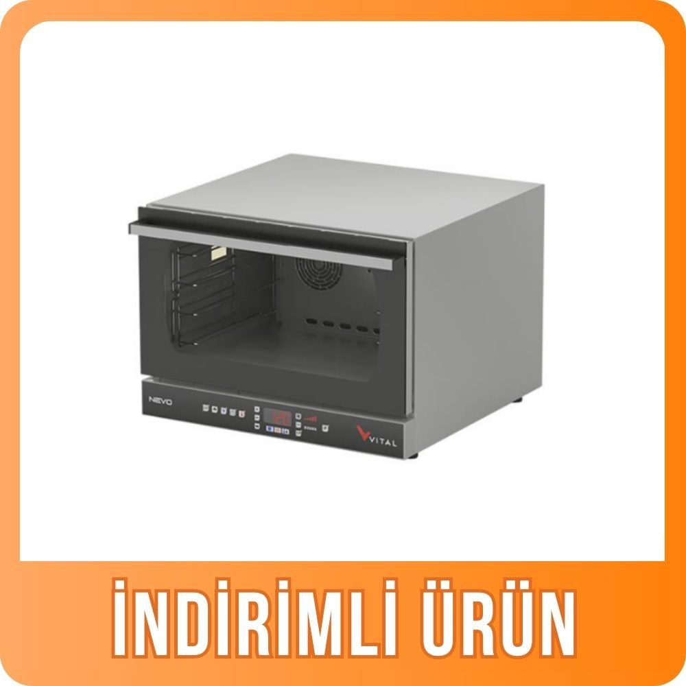 Vital 4 Tepsili Konveksiyonlu Patisserie Fırın Dijital Elektrikli 40x60 NEVO-04E (NEVO-04E)