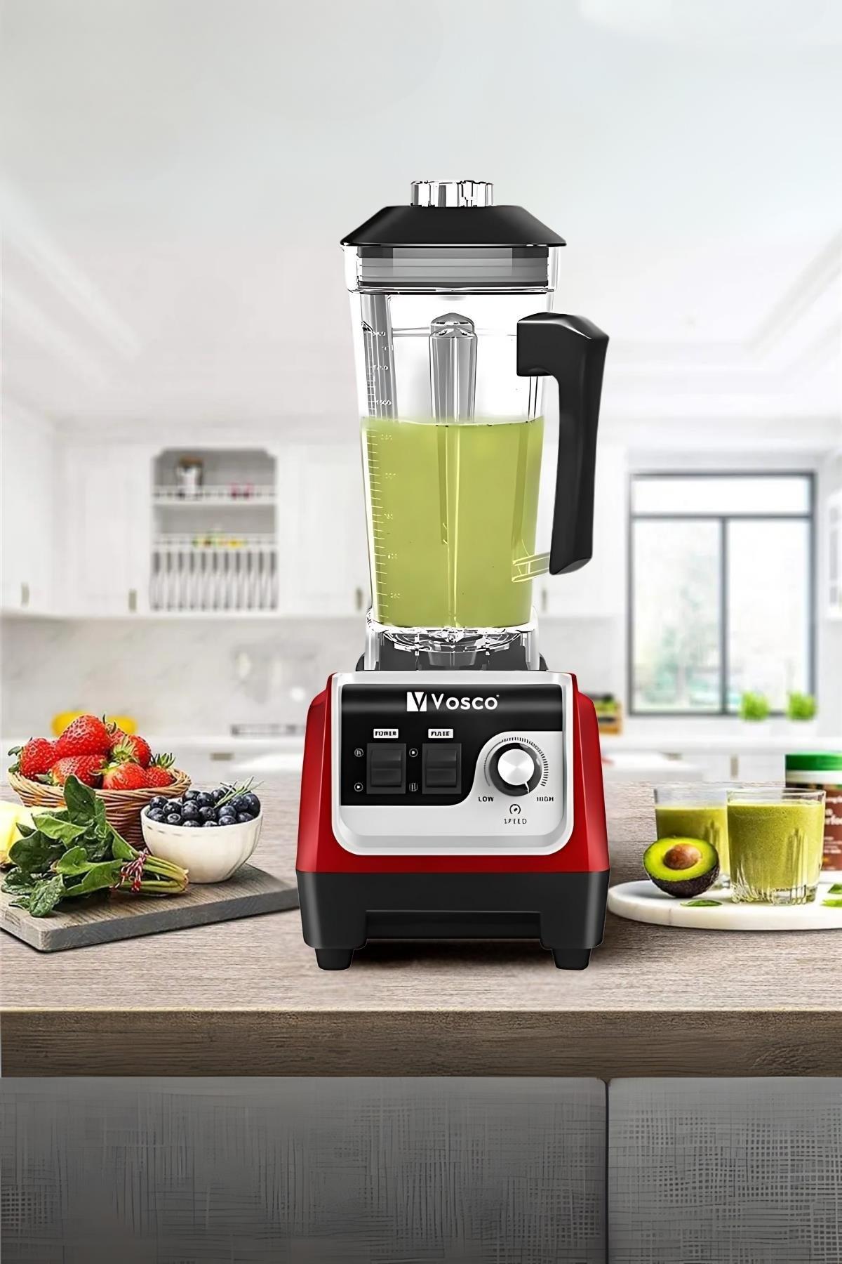 Vosco Manuel Buz Kırıcı Bar Blender 2 Litre Kırmızı HS-206 (VHS-206K)