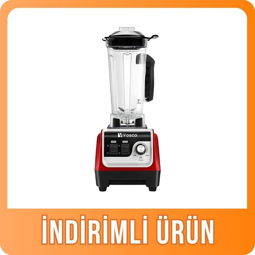 Vosco Manuel Buz Kırıcı Bar Blender 2 Litre Kırmızı HS-206 (VHS-206K)
