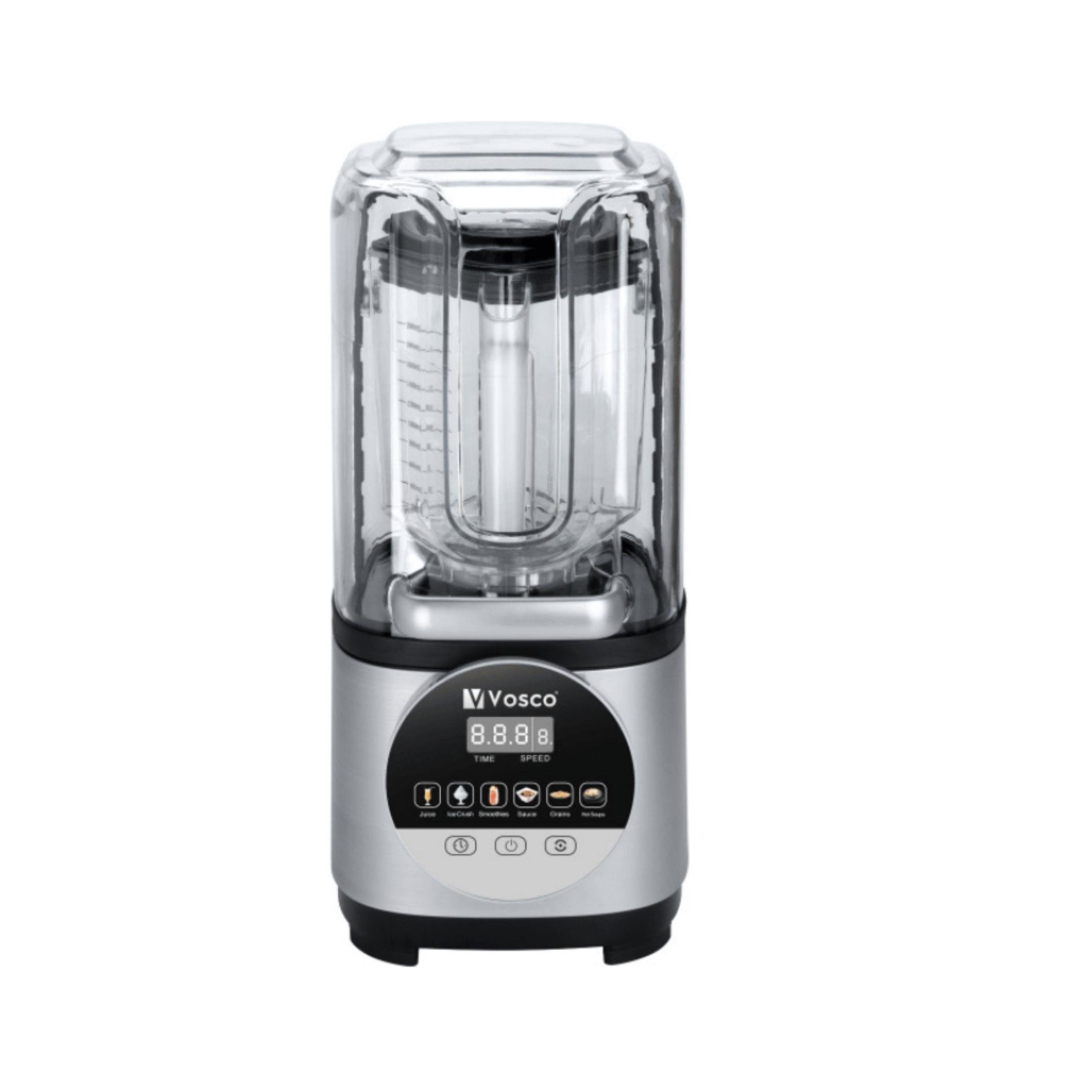 Vosco Pro Gürültü Önleyici Kapaklı Soundproof Bar Blender Dijital 2 L Kapasiteli Gri VHS-211E (VHS-211E)