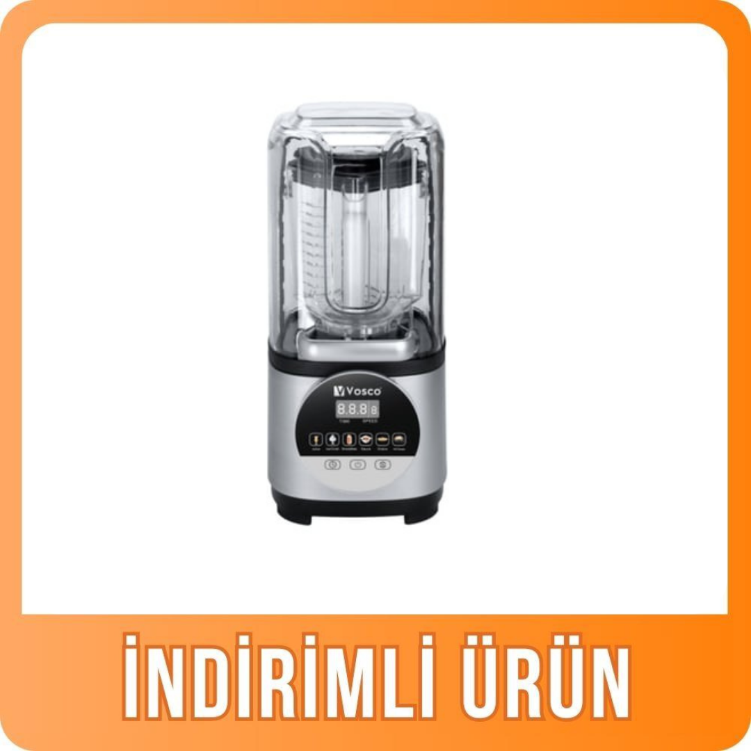 Vosco Pro Gürültü Önleyici Kapaklı Soundproof Bar Blender Dijital 2 L Kapasiteli Gri VHS-211E (VHS-211E)