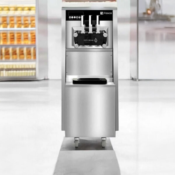 Vosco VXY-P965S Pro Silver Soft Dondurma Makinesi, Üç Kollu