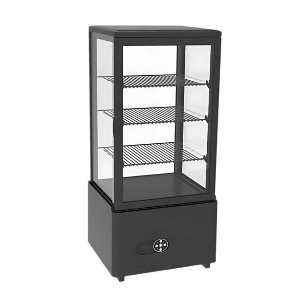 Vosco VFT-78LS Dikey Soğutmalı Teşhir Dolabı, 78 Litre, Siyah
