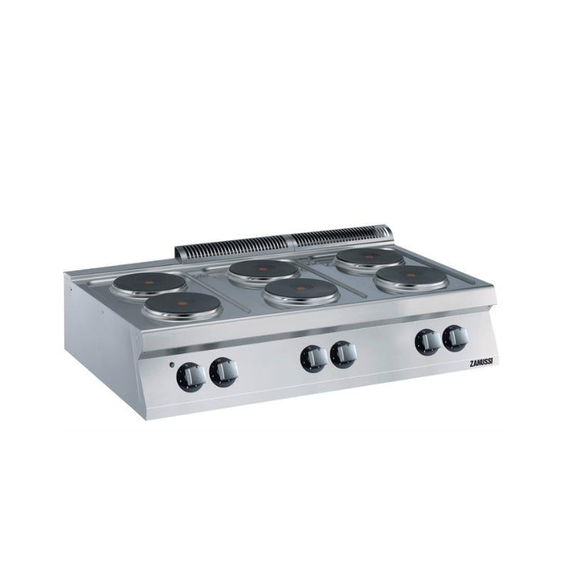 Zanussi 6’lı Yuvarlak Pleyt Set Üstü Ocak Elektrikli 120x70x25 cm 372019 (372019)
