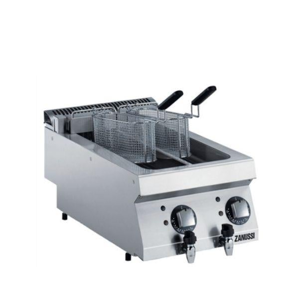 Zanussi Tahliye Vanalı 5+5 Litre Endüstriyel Fritöz Elektrikli 40x70x25 cm 372074 (372074)